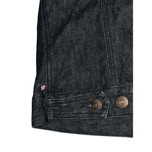 VTG Polo Jeans Co. Ralph Lauren Jacket Black Denim Trucker Western Womens Size M - Picture 4 of 6